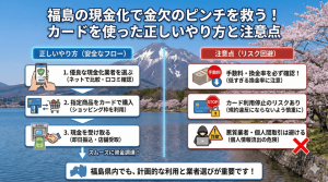 福島の現金化で金欠のピンチを救う！カードを使った正しいやり方と注意点