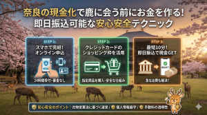 奈良の現金化で鹿に会う前にお金を作る！即日振込可能な安心安全テクニック