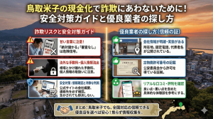 鳥取米子の現金化で詐欺にあわないために！安全対策ガイドと優良業者の探し方