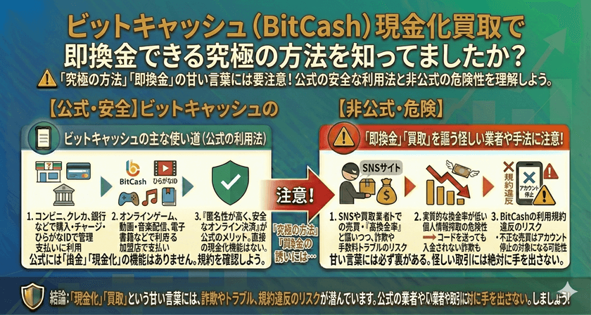 ビットキャッシュ（BitCash）現金化買取で即換金できる究極の方法を知ってましたか？