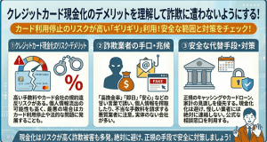 クレジットカード現金化のデメリットを理解して詐欺に遭わないようにする！