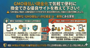 GMO後払い現金化で気軽で便利に換金できる優良サイトを教えて下さい！