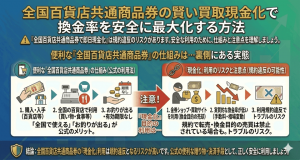 全国百貨店共通商品券の賢い買取現金化で換金率を安全に最大化する方法