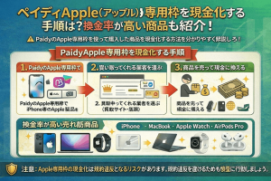 ペイディApple（アップル）専用枠を現金化する手順は？換金率が高い商品も紹介