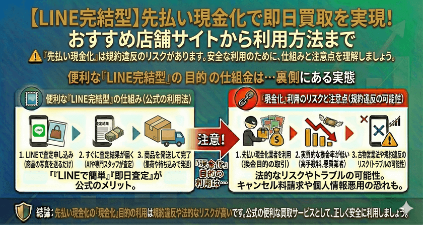 【LINE完結型】先払い現金化で即日買取を実現！おすすめ店舗サイトから利用方法まで