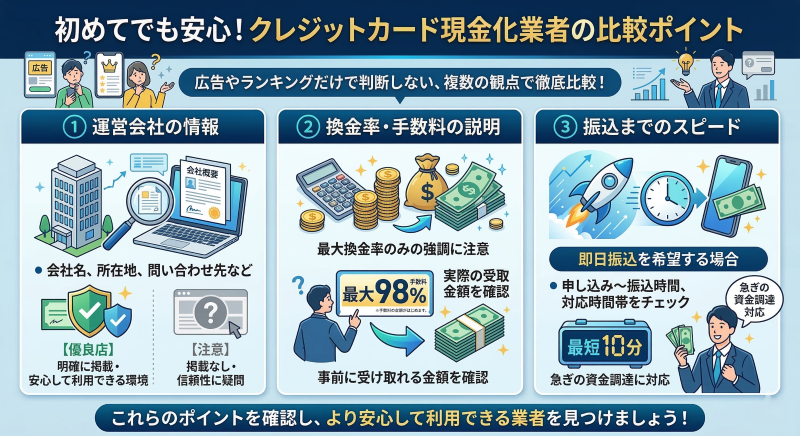 安心にクレジットカード現金化サイトを利用するためのポイント