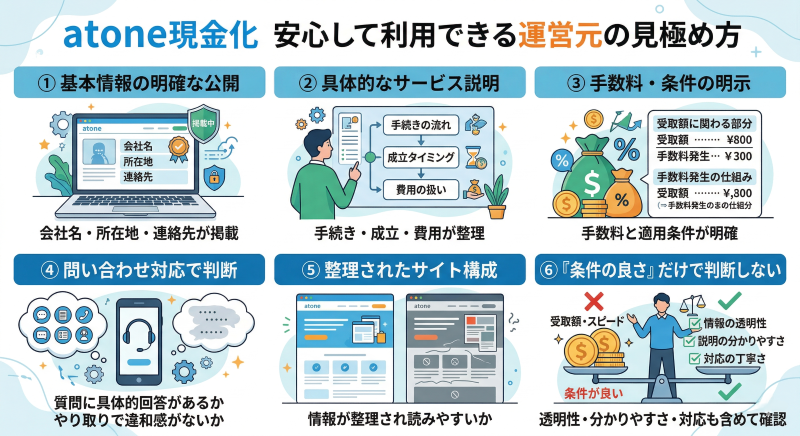 atone現金化・安心できる運営元