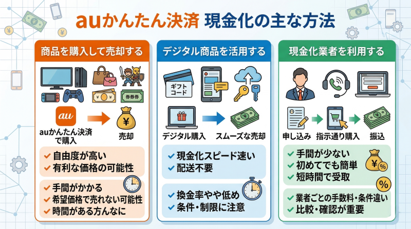 auかんたん決済現金化をするための方法