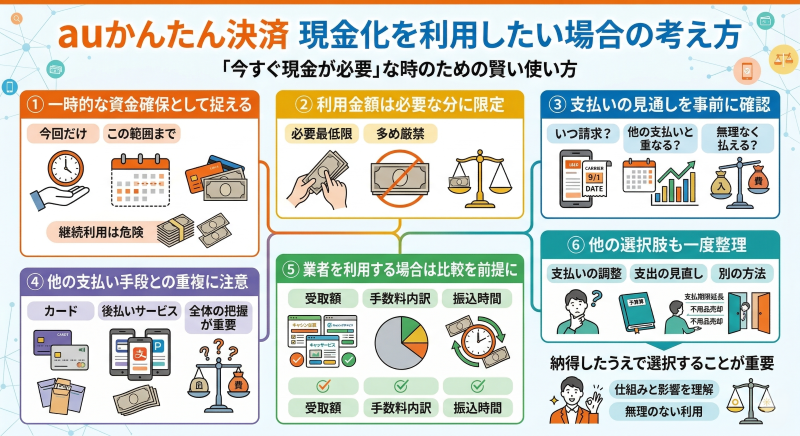 リスクがあってもauかんたん決済現金化をしたい人の考え方