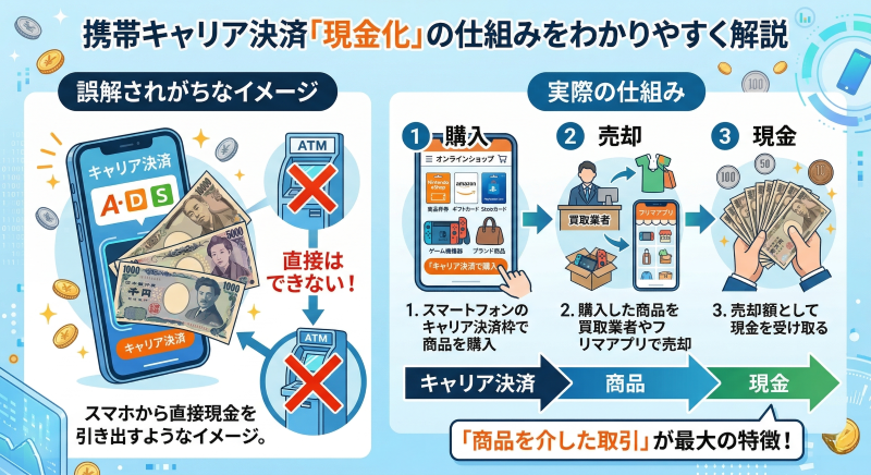 携帯キャリア決済現金化の仕組み