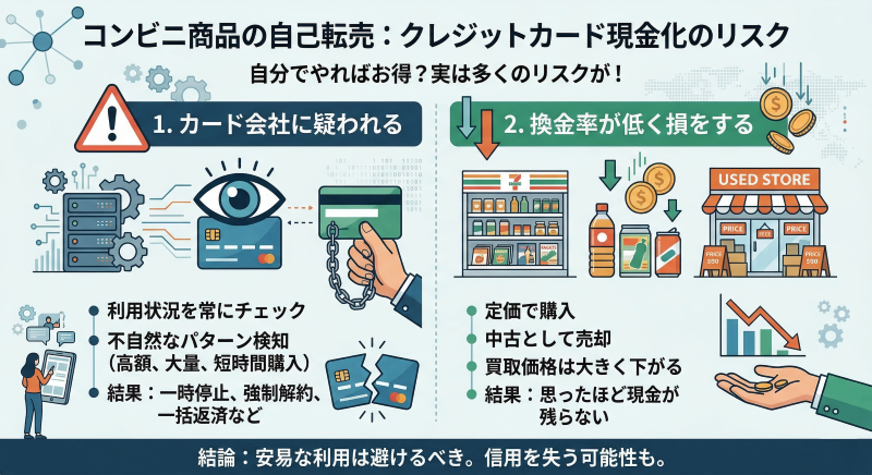 クレジット現金化を自分でするリスク