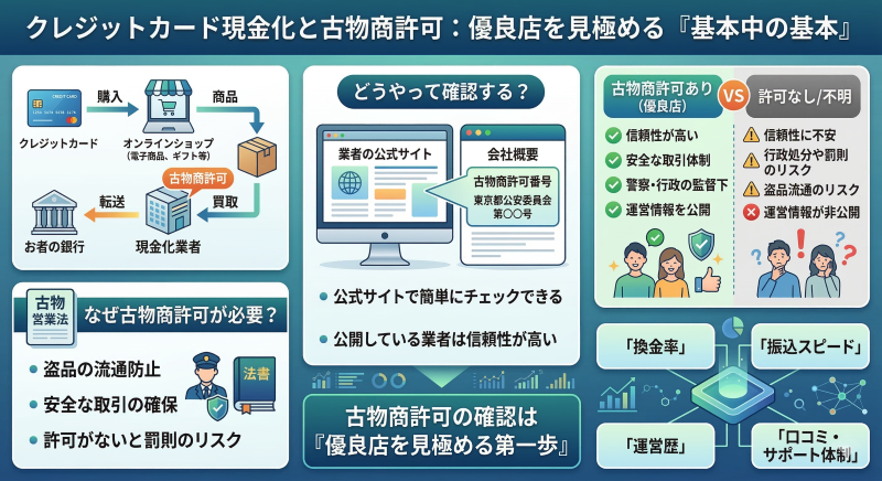 クレジット現金化には古物商許可が必要