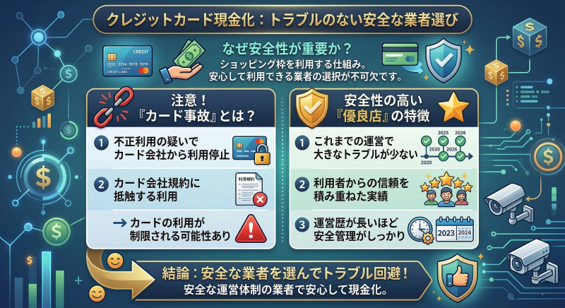 クレジット現金化の仕組み・トラブルのない業者を選ぶ