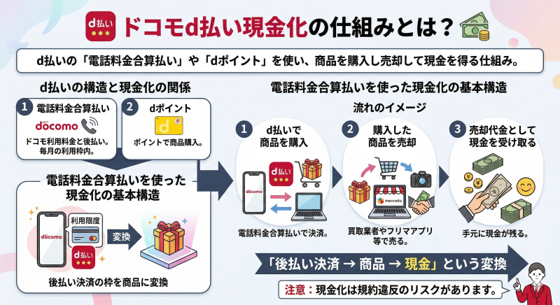 d払い現金化の仕組み