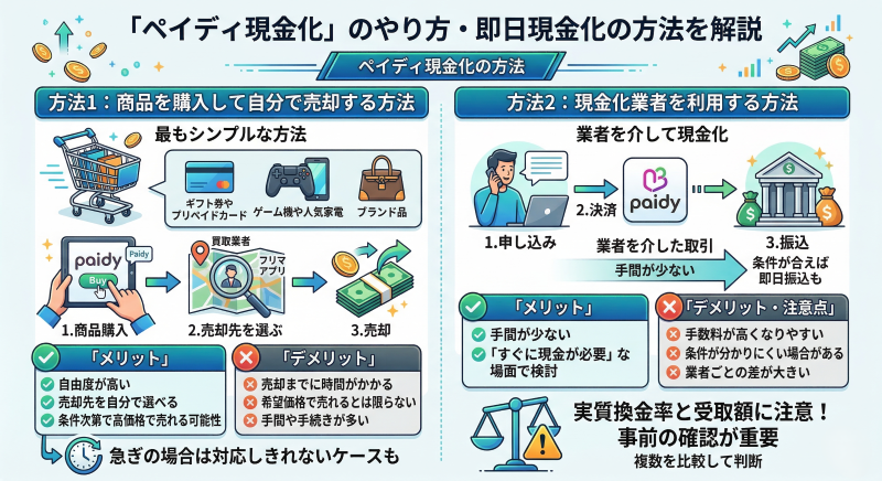 ペイディ現金化のやり方