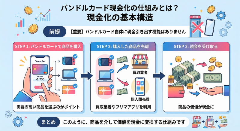 バンドルカード現金化の仕組み